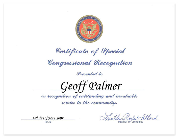 2007 United States Congressional Award